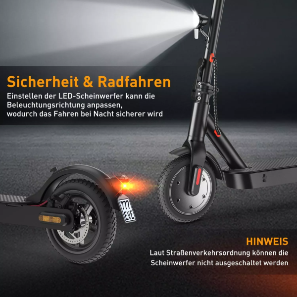 Klappbar E-Scooter Elektro Scooter mit straßenzulassung ABE 350W Elektroroller – Bild 4