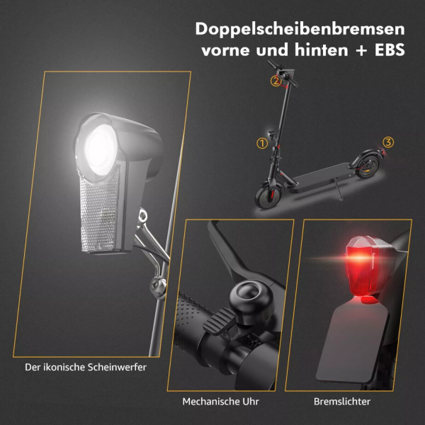 Klappbar E-Scooter Elektro Scooter mit straßenzulassung ABE 350W Elektroroller – Bild 11
